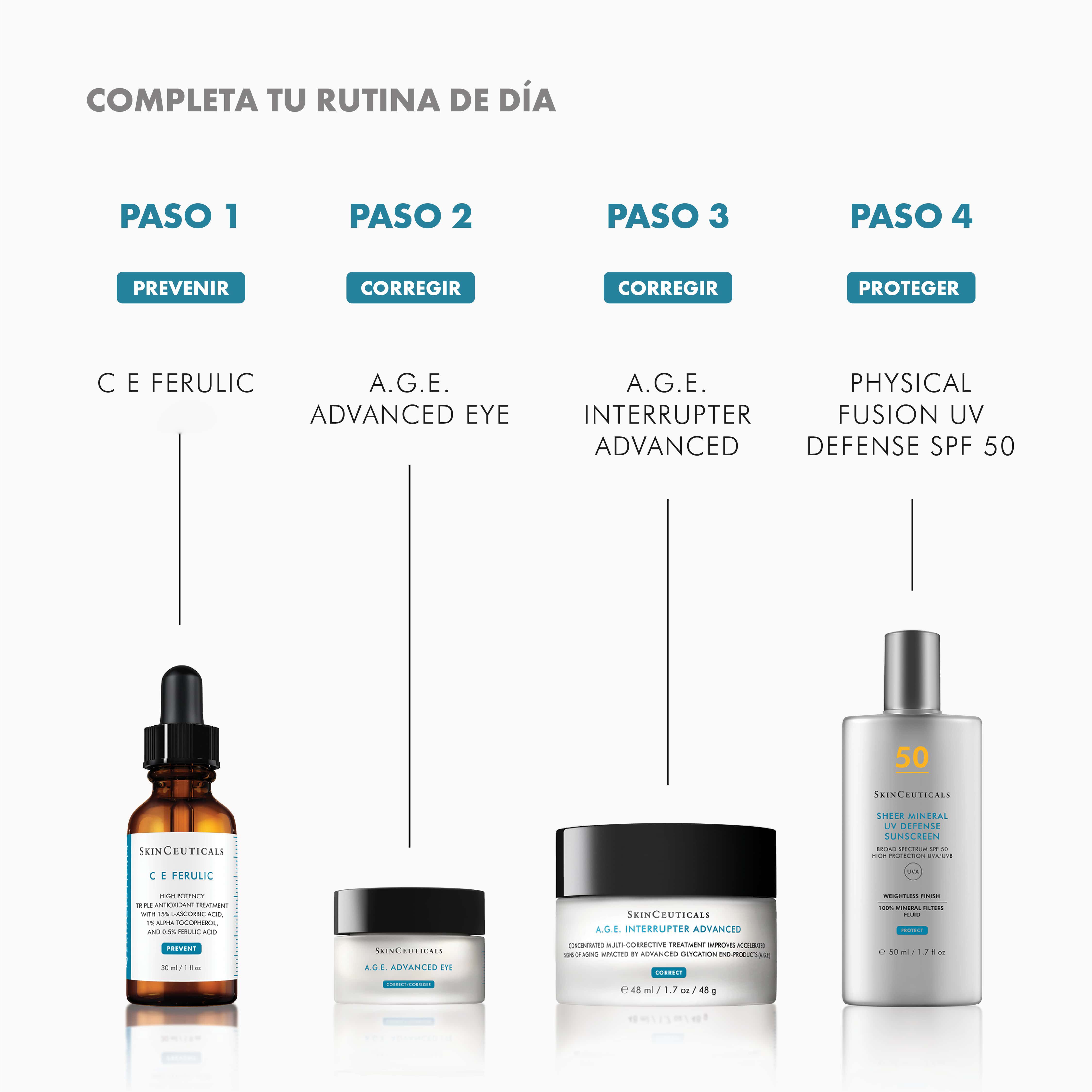 Rutina de Dia con A.G.E Advanced Eye | SkinCeuticals Mexico