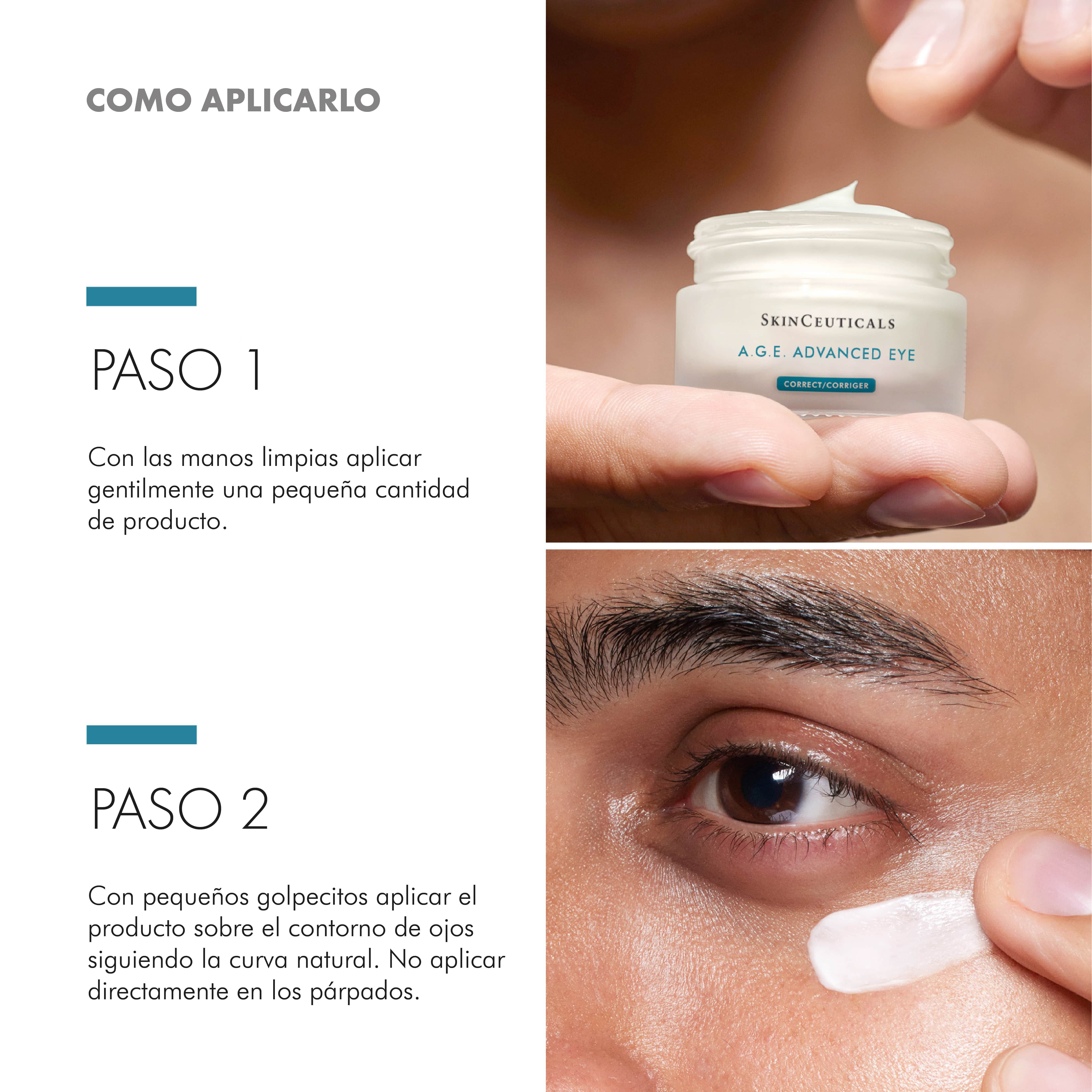 Como aplicar A.G.E Advanced Eye | SkinCeuticals Mexico